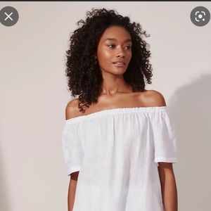 Off the shoulder, tie back top